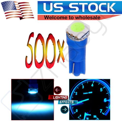 500pcs ice blue t5 5050 1smd wedge car led gauge light bulbs 74 18 37 for honda