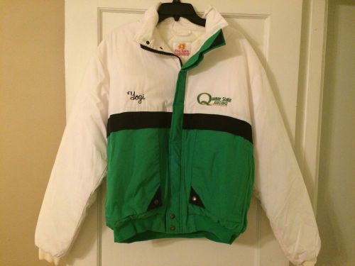 Vintage quaker state racing padded motorcycle jacket men&#039;s size xl by king sport