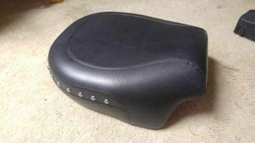 New black leather motorcycle back seat