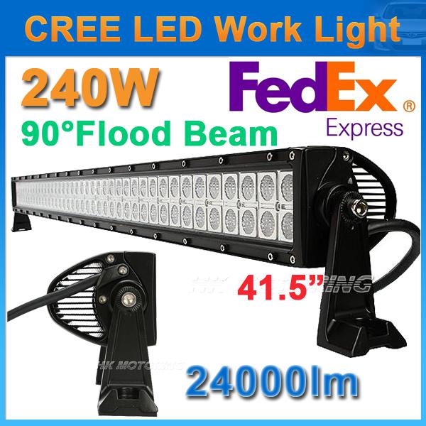 240w 41.5"super bright 24000lm cree flood led light bar for offroad 4x4 4wd jeep