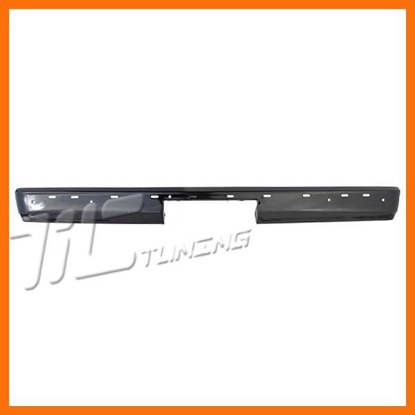 91-94 gmc s15 jimmy rear bumper face bar gm1102306 black steel new w.strip holes