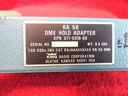 King ka 58 dme hold adapter p/n 071-0016-00