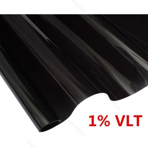 20&#034;x20ft ultra limo black window tint film 50cm*6m #o vlt 1% auto car house roll