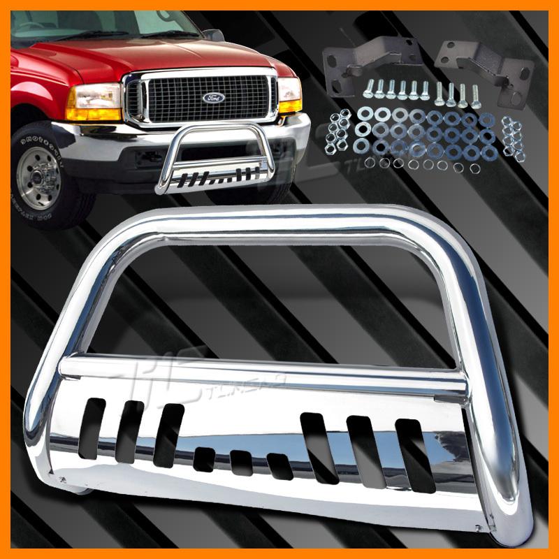 00-04 ford excursion superduty chrome front upper bull bar grille bumper