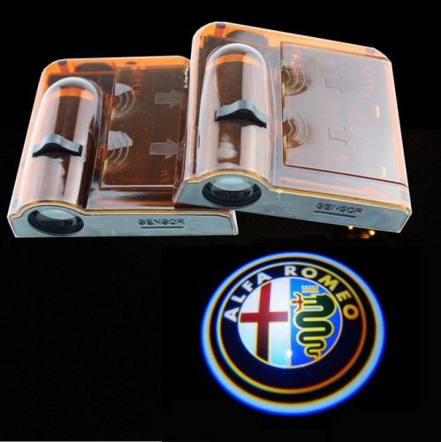 2pcs wireless led door welcome projector logo ghost shadow light for alfa romeo