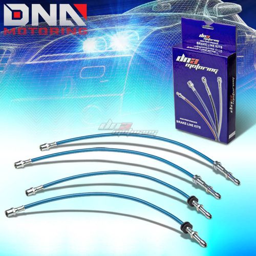 For bmw e46 3-series 318/325 blue stainless steel braided hose brake line/cables