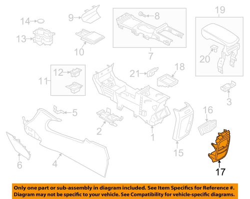 Lincoln ford oem 15-16 mkc center console-insert panel ej7z78045e24bg