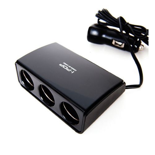 New carex i-pop car hidden line 3way cigarette lighter socket splitter 12v/24v