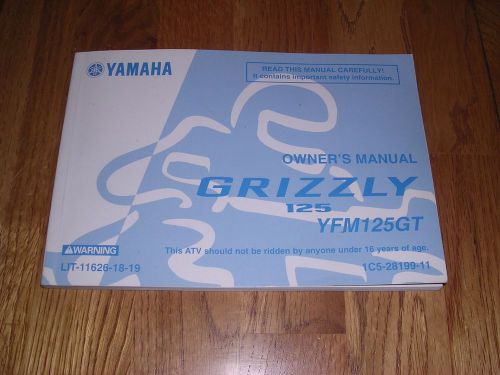 Yamaha grizzly 125 yfm125g yfm125 g original owners manual