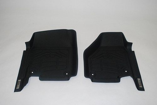 Custom wade floor mats in black for a chevy silverado extended cab 2007 - 2014