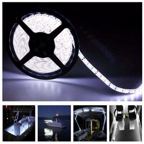 Boat accent light waterproof led lighting strip rv smd 3528 300 leds 16 ft white