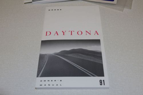 1991 dodge daytona original owners manual