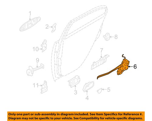 Kia oem 2006 rio lock hardware-rear door-lock assembly right 814221g000