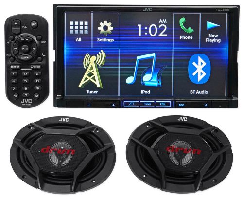 Jvc kw-v420bt 7&#034; double-din car dvd receiver/monitor+(2) jvc 6x9&#034; speakers