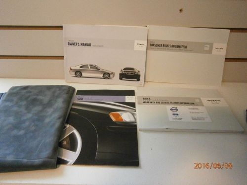 2006 volvo s60 &amp; s60r owners manual book with case