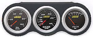 Jegs performance products 41087k black powdercoat gauge and panel kit; include