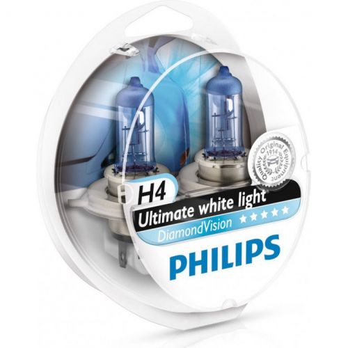 Philips h4 12342dvs2 diamond vision blister 5000k headlamp ultimate white(2cs)