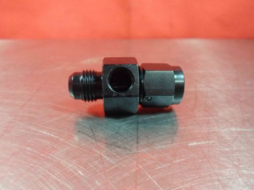 Fragola 495005 black aluminum 6 male to 6 female gauge adapter