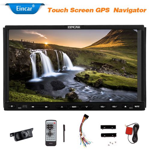 Eincar universal 7&#034; 2din aut radio gps navi car stereo dvd player bt ipod camera