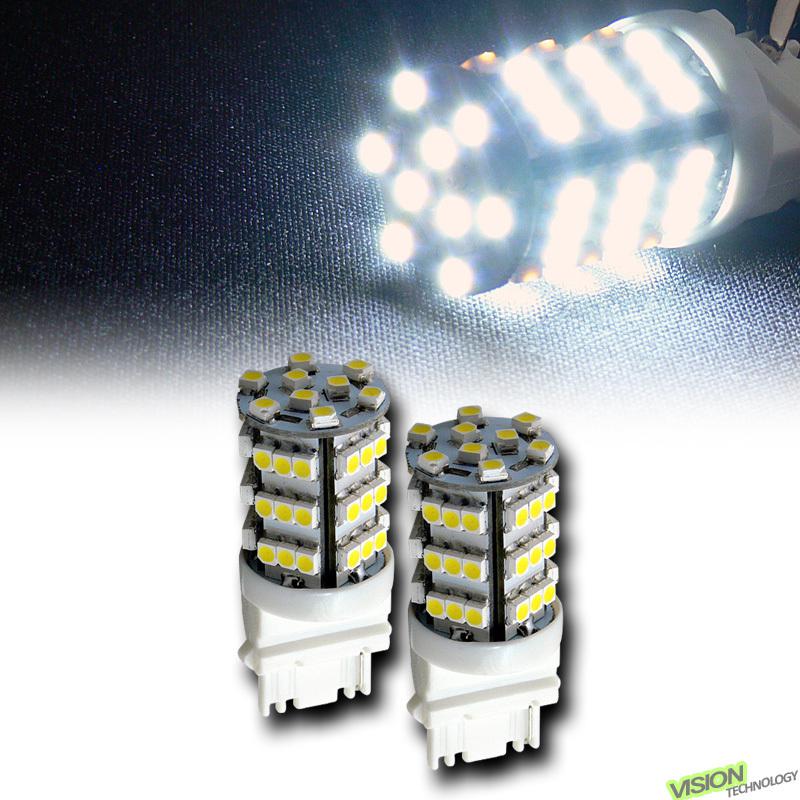 2pc white 3156 54x smd led front turn signal light lamp bulbs 3056 3156ll 3356