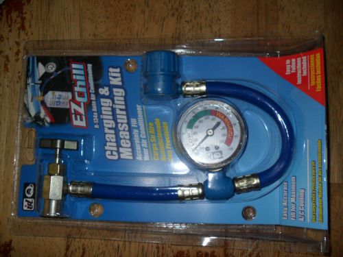 R-134a auto air conditioning charging &amp; measuring kit refrigerant hose can gauge