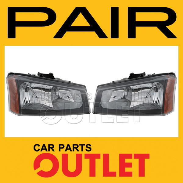 05-07 chevy silverado head light lamp pair l+r new 2500