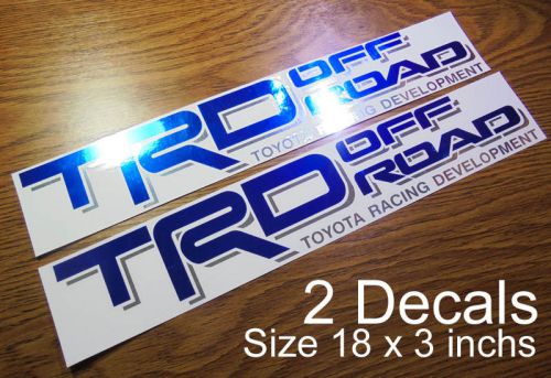 2 trd off road side stickers decals toyota tundra tacoma vinyl truck chblue *