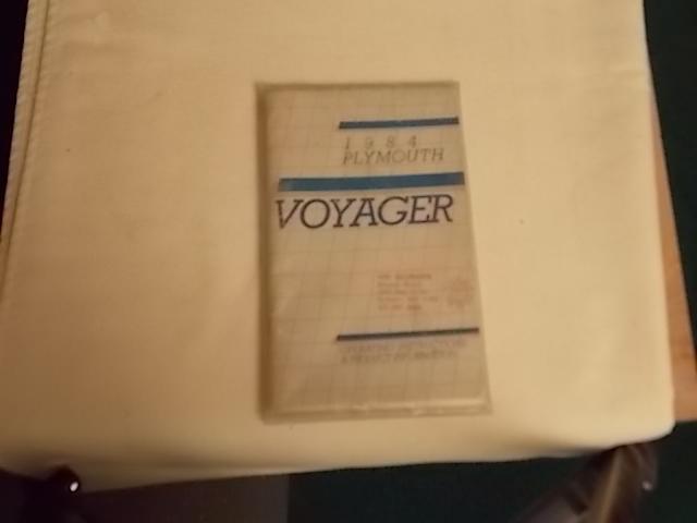     1984 plymouth   voyager   owners manual