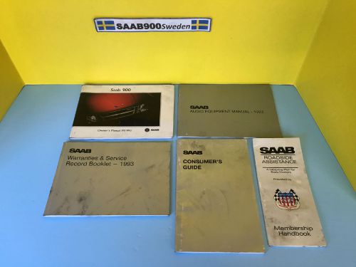 Saab 900 classic 1993 owner&#039;s manual warranties service record audio booklets