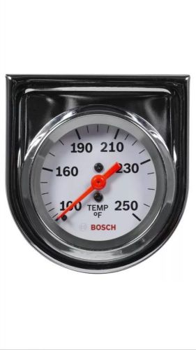 Bosch 2&#034; mechanical water / oil temperature gauge white, chrome bezel fst8207