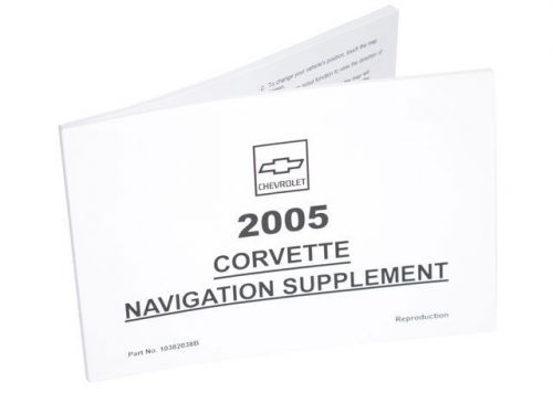 2005 corvette navigation system owners manual