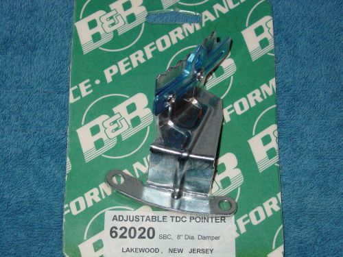 B&amp;b perf. chevrolet small block adjustable chrome timing tab for  8.0&#034; balancers