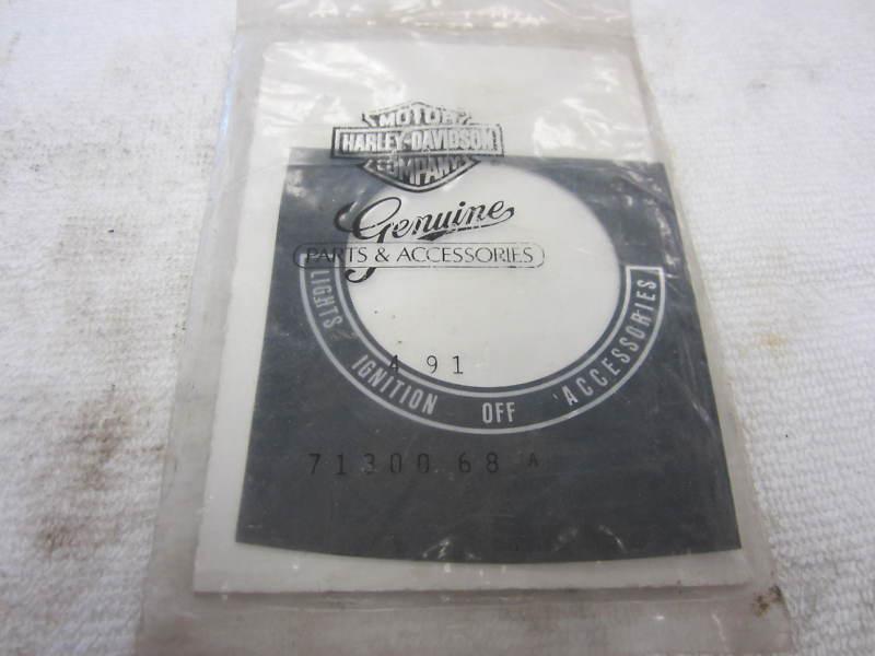 Oem harley davidson  dash console sticker part#71300-68a new