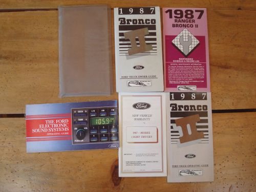 1987 ford bronco ii owner guide (manual) plus supplements