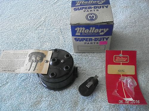 Vintage mallory distributor cap and rotor # 4002 &amp; 4215c