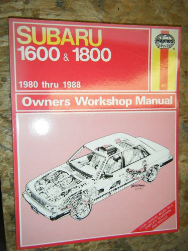 1980-1988 subaru 1600 1800 haynes repair manual service shop workshop 81 82 83