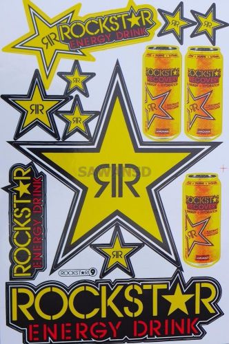 New racing decal sticker 1 sheets rockstar energy motocross motorcycle bike d010