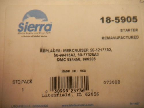Sierra remanufactured starter 18-5905