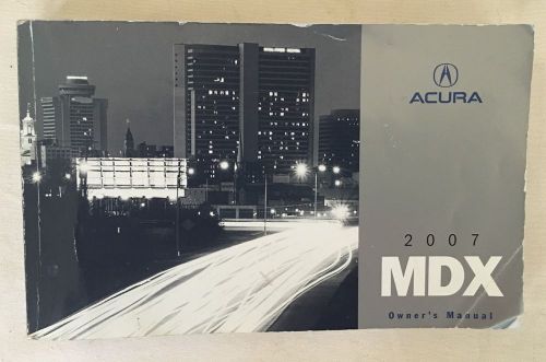 2007 acura mdx owners manual book