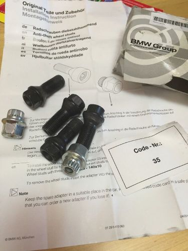 Bmw wheel lock set anti theft lug nuts with 2 keys for f chassis bmw (14 x 1.25)