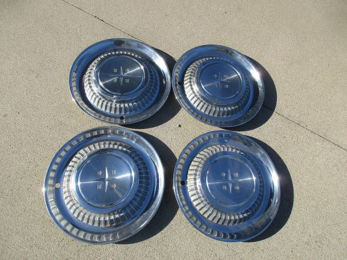 1958 59 lincoln wheel rim hub caps hubcaps wheel covers oem used 15&#034; pair trim