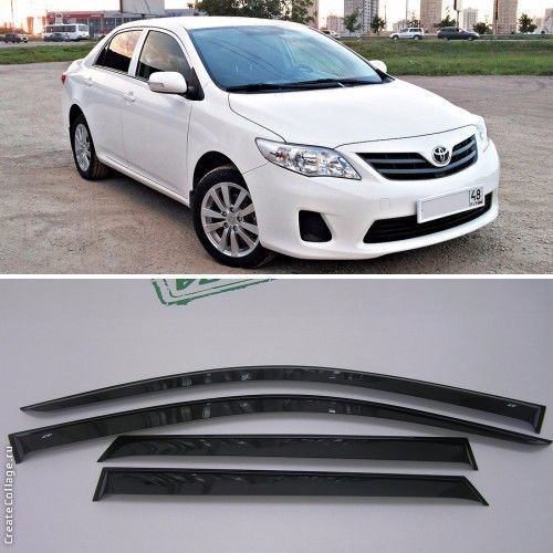 For toyota corolla e140 2008-2013 window visors sun rain guard vent deflectors