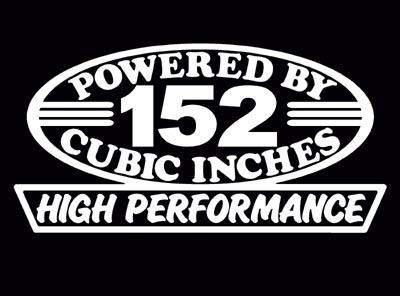 2 hp 152 ci inline four decal set ih engine decals