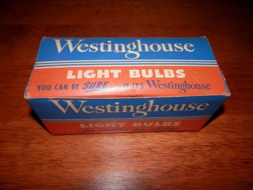 Vtg westinghouse box of 10 light bulbs lamps 15 cp 6 volt auto dome new nos