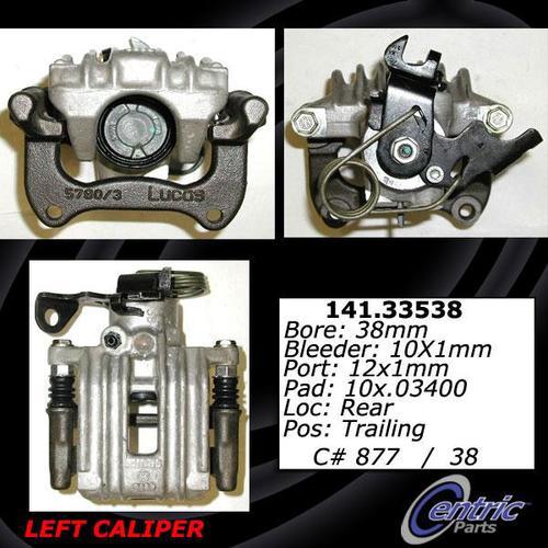 Centric 141.33538 rear brake caliper-premium semi-loaded caliper