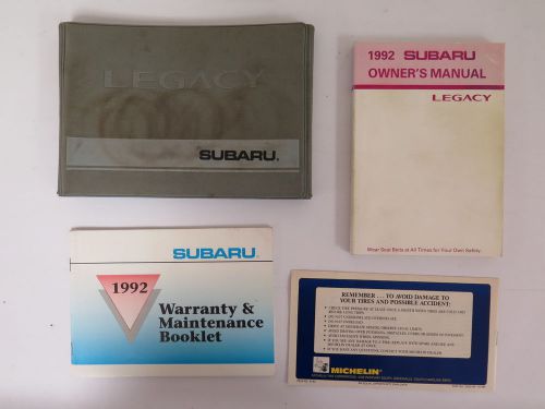 1992 subaru legacy owners manual guide book