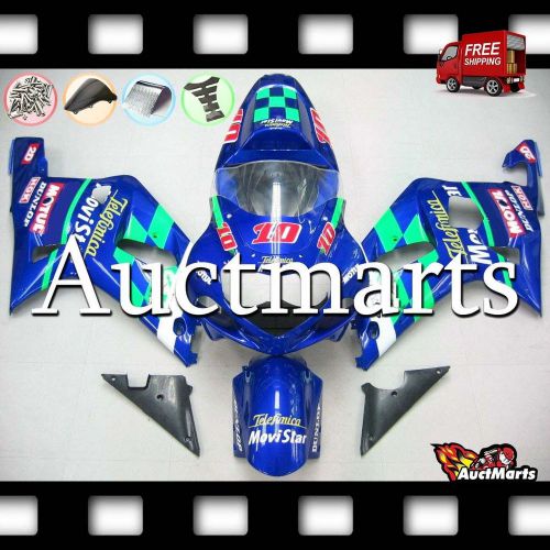 For suzuki gsx-r750 2000-2003 00 01 02 03 fairing plastic movistar blue 2b33 vb