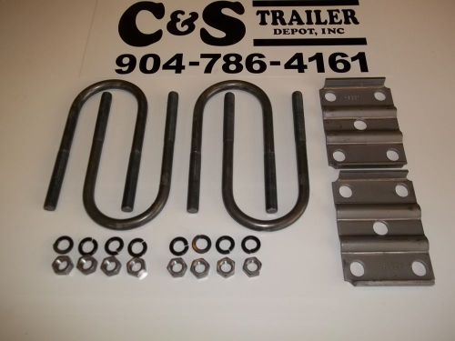 5,200# to 7,000# round ubolt kit for one axle: 3” id
