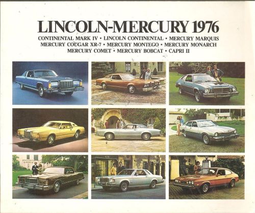 1976 lincon- mercury sales booklet, specs, color photos