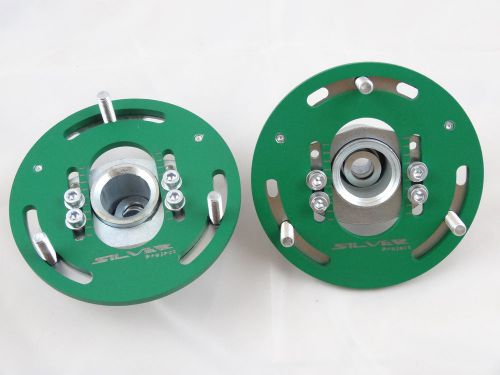 Camber plates e39 3d drift bmw top mounts front x2 - domlager green